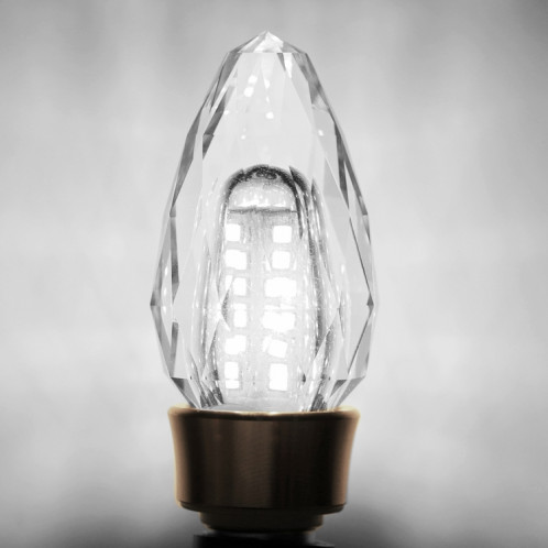 [85-265V] Lumière blanche de maïs de la lumière LED de E14 5W, 40 LED SMD 2835 K5 cristal + ampoule en céramique économiseuse d'énergie SH06WL27-08